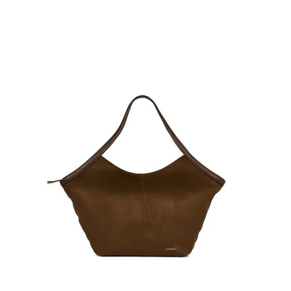 Le sac fourre-tout Alison en daim cacao