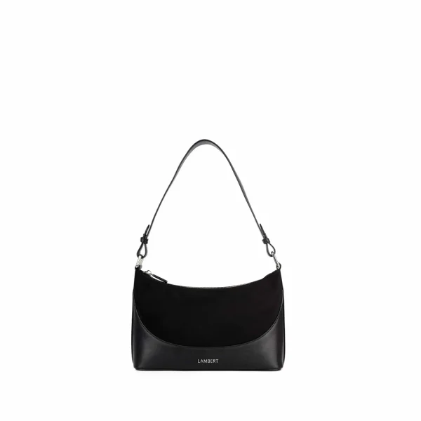 Le CLOVER – Sac bandoulière 2 en 1 en daim noir