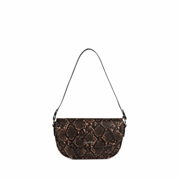 Le Nadia – Sac à main 2 en 1 en cuir vegan sépia